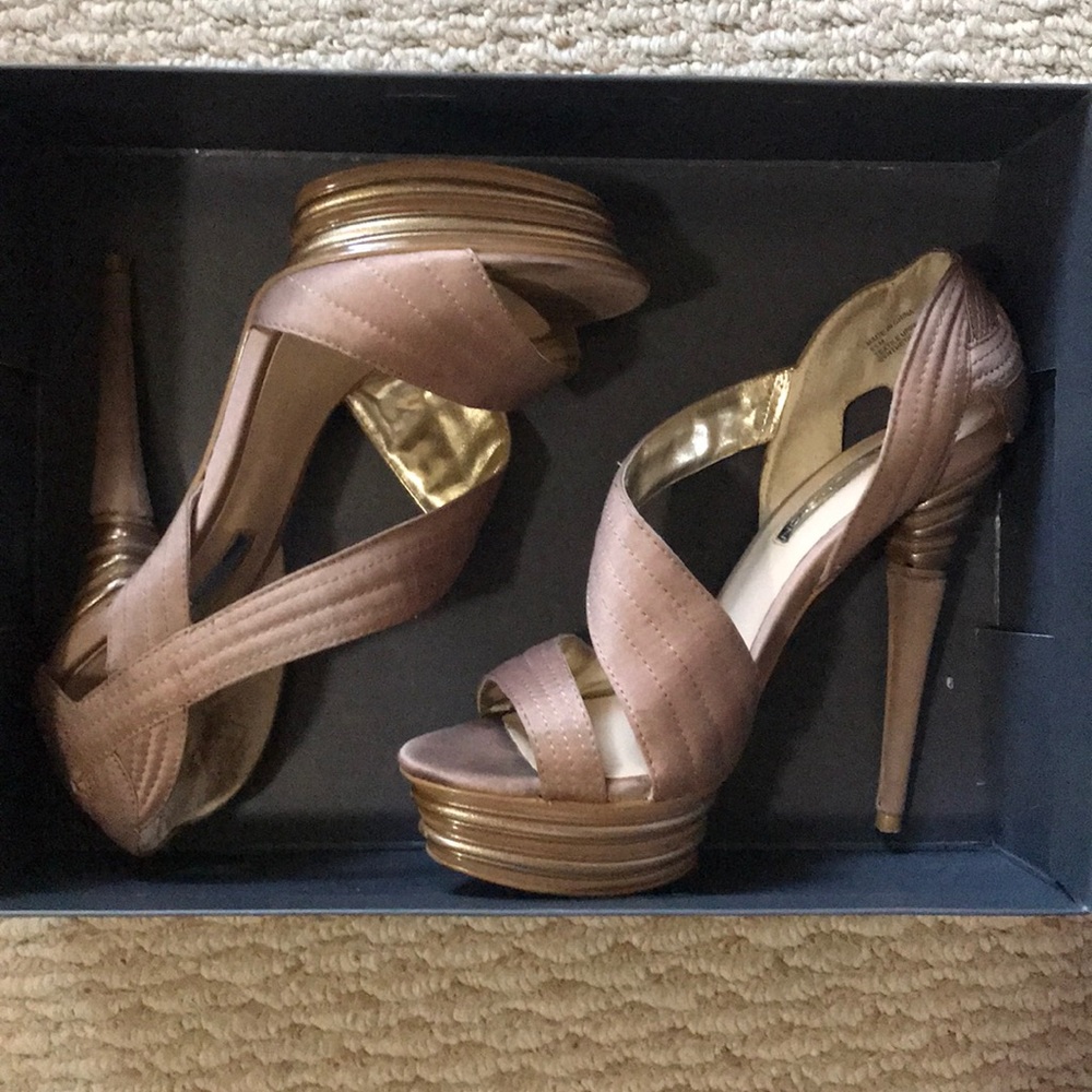 Nude Blush platform heels